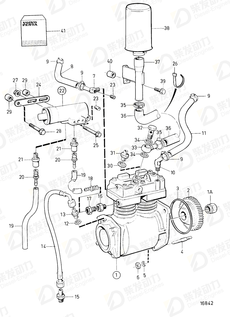 volvo penta Banjo nipple 1598185 Drawing volvo penta Banjo nipple 1598185 Drawing